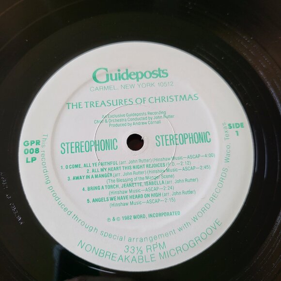 The Treasures of Christmas LP Vinyl 1982 Guideposts Records GPR-008 Holiday LP6 - Picture 6 of 9